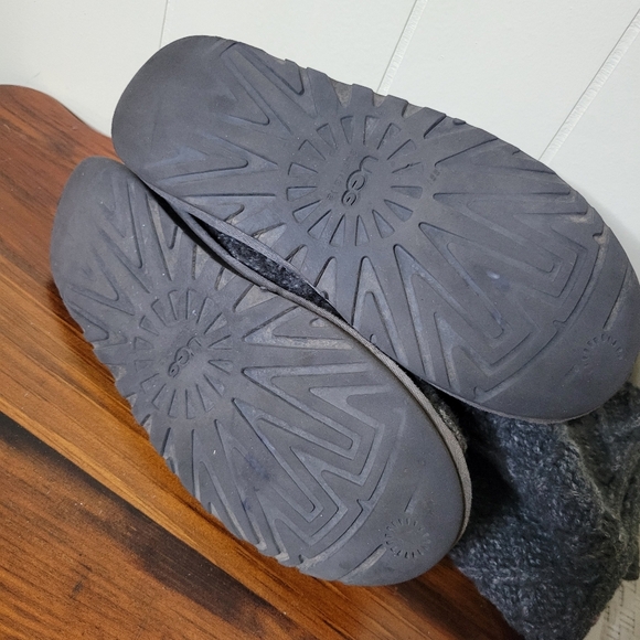 UGG Australia Gray Lattice Sweater Boots - Picture 5 of 8